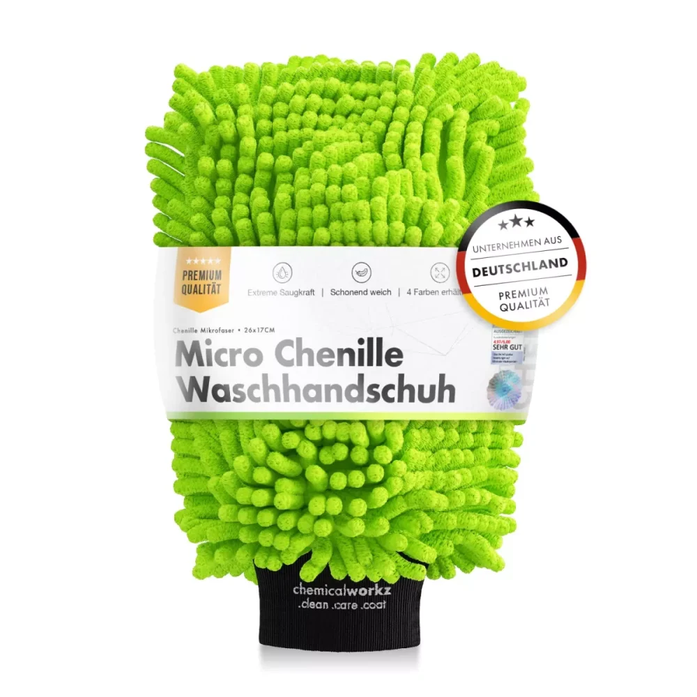 CHEMICALWORKZ GUANTO WASH MITT CHENILLE VERDE