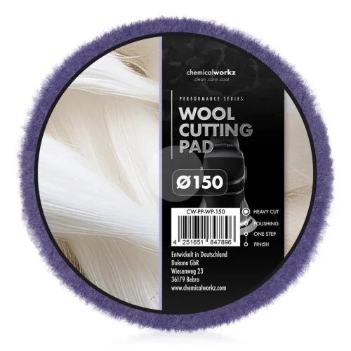 CHEMICALWORKZ TAMPONE IN LANA WOOL CUTTING PERFORMANCE PAD 150MM