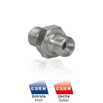 MTM NIPPLO ALTA PRESSIONE MASCHIO-MASCHIO G 3/8 - G 3/8 M ACCIAIO ZINCATO